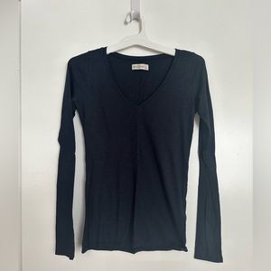 Navy Blue V neck Long sleeve Abercrombie
